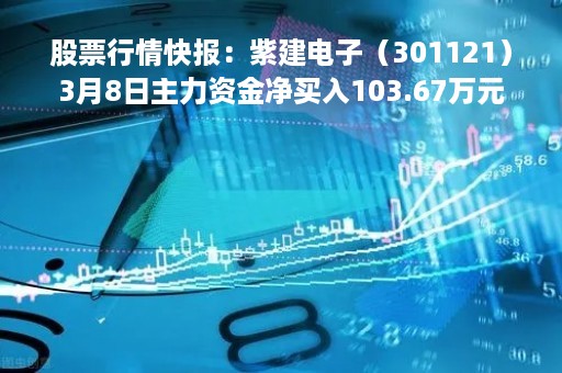 股票行情快报：紫建电子（301121）3月8日主力资金净买入103.67万元