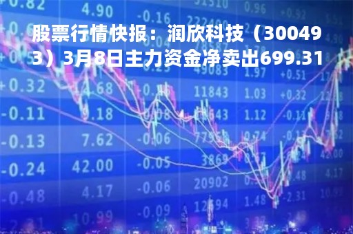 股票行情快报：润欣科技（300493）3月8日主力资金净卖出699.31万元