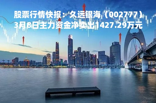 股票行情快报：久远银海（002777）3月8日主力资金净卖出1427.29万元