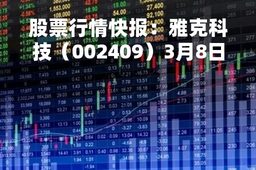 股票行情快报：雅克科技（002409）3月8日主力资金净买入4606.71万元