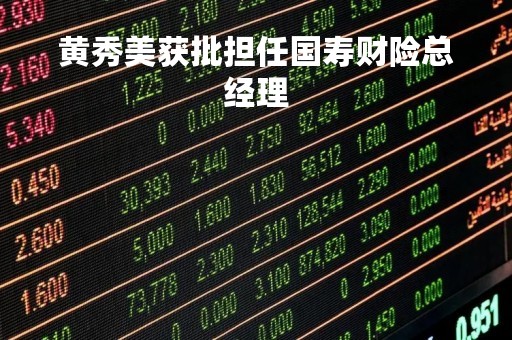 黄秀美获批担任国寿财险总经理