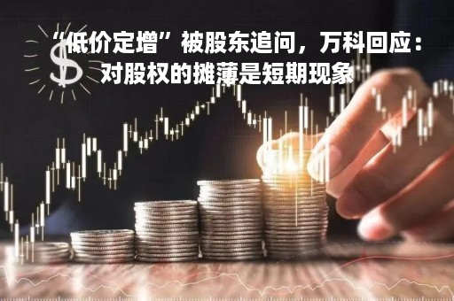 “低价定增”被股东追问，万科回应：对股权的摊薄是短期现象