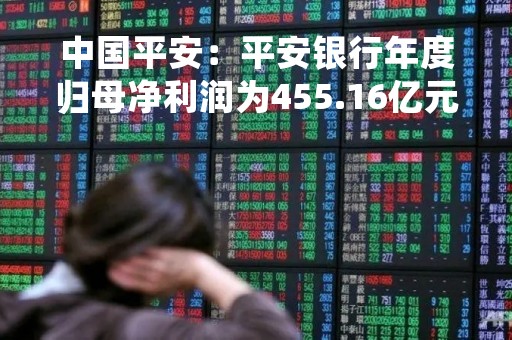 中国平安：平安银行年度归母净利润为455.16亿元 同比增长25.3%