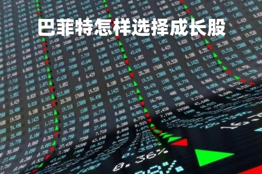 巴菲特怎样选择成长股