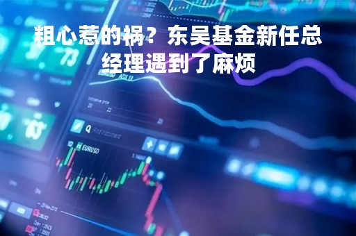 粗心惹的祸？东吴基金新任总经理遇到了麻烦