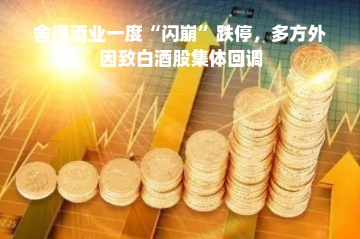 舍得酒业一度“闪崩”跌停，多方外因致白酒股集体回调