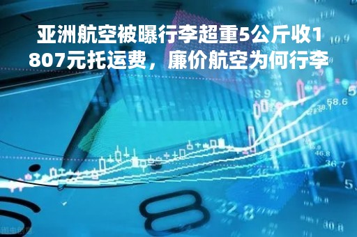 亚洲航空被曝行李超重5公斤收1807元托运费，廉价航空为何行李“不廉价”？