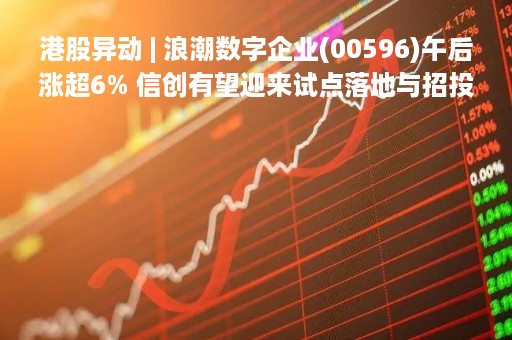 港股异动 | 浪潮数字企业(00596)午后涨超6% 信创有望迎来试点落地与招投标启动
