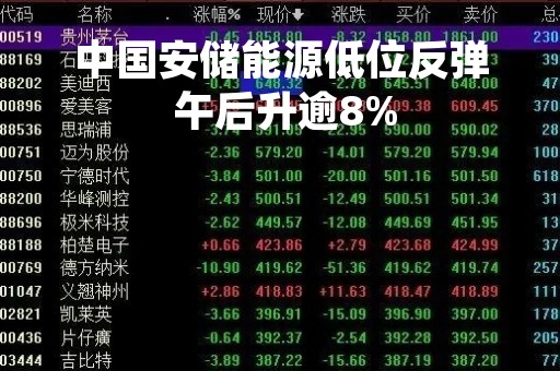 中国安储能源低位反弹 午后升逾8%