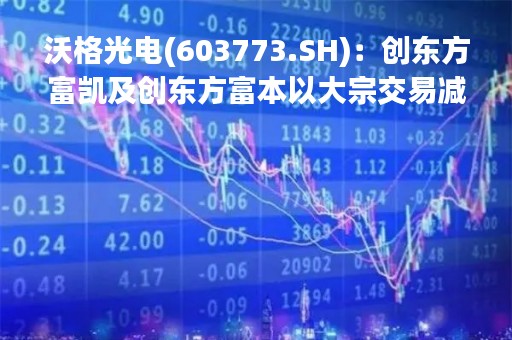 沃格光电(603773.SH)：创东方富凯及创东方富本以大宗交易减持2.8061%的股份