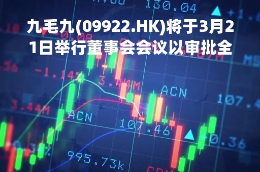 九毛九(09922.HK)将于3月21日举行董事会会议以审批全年业绩