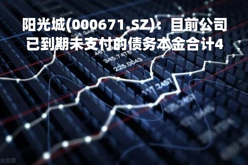 阳光城(000671.SZ)：目前公司已到期未支付的债务本金合计462.58亿元