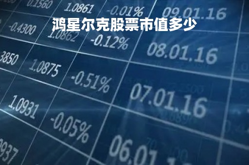 鸿星尔克股票市值多少