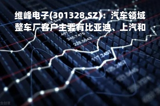 维峰电子(301328.SZ)：汽车领域整车厂客户主要有比亚迪、上汽和长安汽车