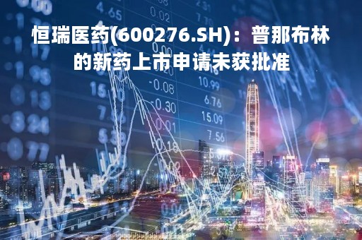 恒瑞医药(600276.SH)：普那布林的新药上市申请未获批准