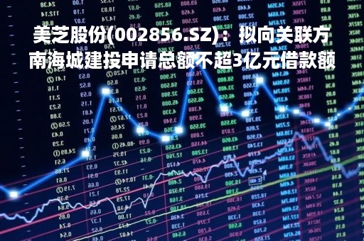 美芝股份(002856.SZ)：拟向关联方南海城建投申请总额不超3亿元借款额度