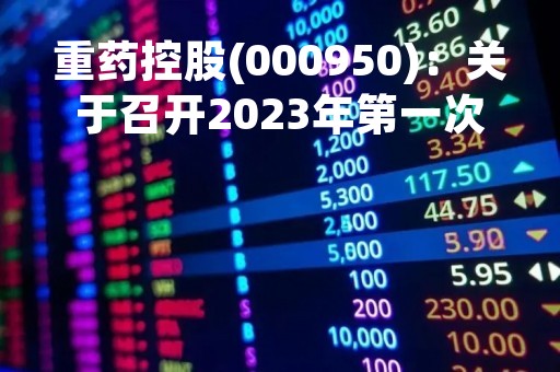重药控股(000950)：关于召开2023年第一次临时股东大会，审议11项议案