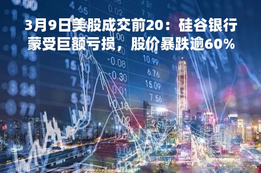 3月9日美股成交前20：硅谷银行蒙受巨额亏损，股价暴跌逾60%