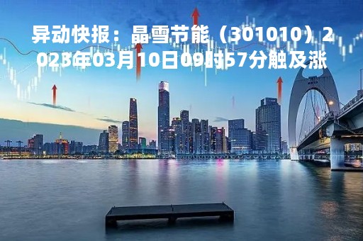 异动快报：晶雪节能（301010）2023年03月10日09时57分触及涨停板