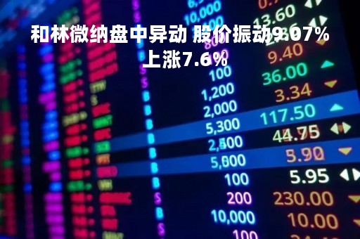 和林微纳盘中异动 股价振动9.07%  上涨7.6%