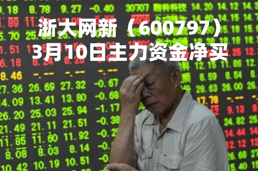 浙大网新（600797）3月10日主力资金净买入1303.70万元