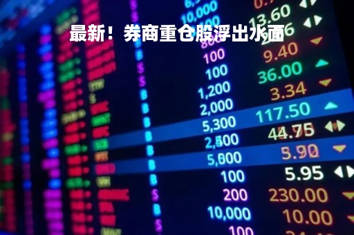 最新！券商重仓股浮出水面