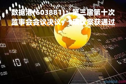 数据港(603881)：第三届第十次监事会会议决议，5项议案获通过