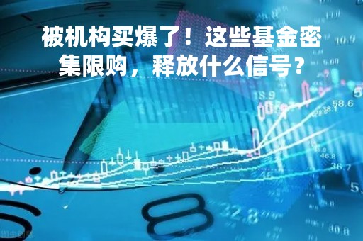 被机构买爆了！这些基金密集限购，释放什么信号？