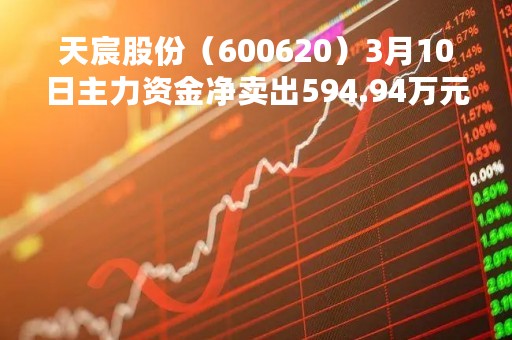 天宸股份（600620）3月10日主力资金净卖出594.94万元