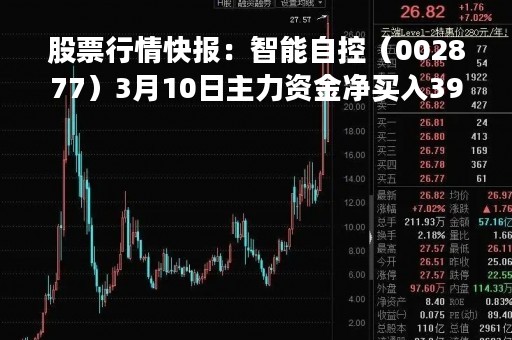 股票行情快报:智能自控(002877)3月10日主力资金净买入391.11万元 股票行情快报:智能自控(002877)3月10日主力资金净买入391.11万元