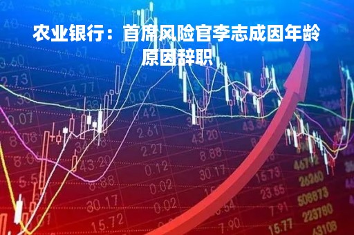 农业银行：首席风险官李志成因年龄原因辞职