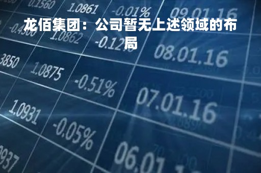 龙佰集团：公司暂无上述领域的布局