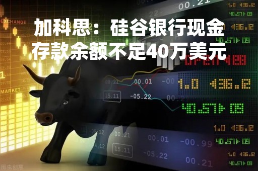 加科思：硅谷银行现金存款余额不足40万美元 已全部转出