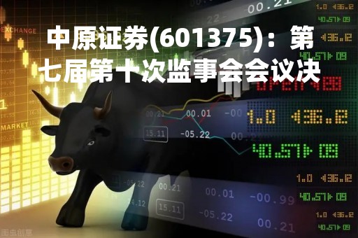 中原证券(601375)：第七届第十次监事会会议决议，8项议案获通过