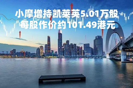 小摩增持凯莱英5.01万股 每股作价约101.49港元