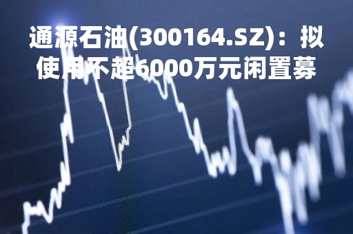 通源石油(300164.SZ)：拟使用不超6000万元闲置募集资金暂时补充流动资金