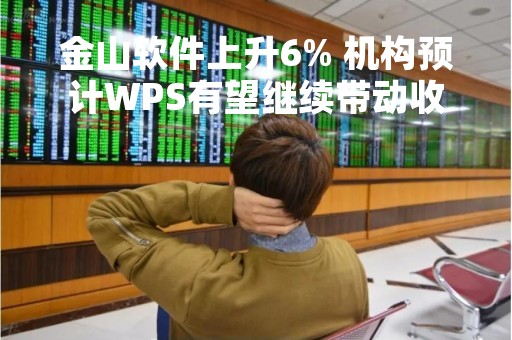金山软件上升6% 机构预计WPS有望继续带动收入增长