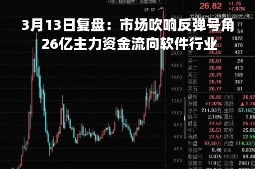 3月13日复盘:市场吹响反弹号角 26亿主力资金流向软件行业
