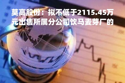 莫高股份：拟不低于2115.45万元出售所属分公司饮马麦芽厂的部分固定资产