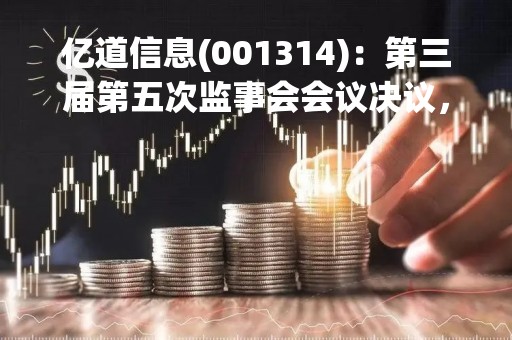 亿道信息(001314)：第三届第五次监事会会议决议，2项议案获通过