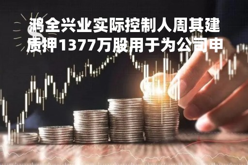 鸿全兴业实际控制人周其建质押1377万股用于为公司申请的3540万授信提供担保