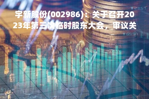 宇新股份(002986)：关于召开2023年第三次临时股东大会，审议关于公司2022年度向特定对象发行A股股票发行方案的论证分析报告的议案