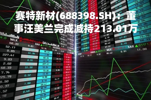 赛特新材(688398.SH)：董事汪美兰完成减持213.01万股 减持超出100股