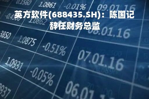 英方软件(688435.SH)：陈国记辞任财务总监