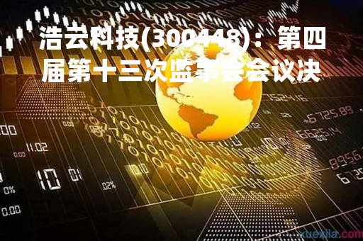 浩云科技(300448)：第四届第十三次监事会会议决议，审议关于选举公司非职工代表监事的议案