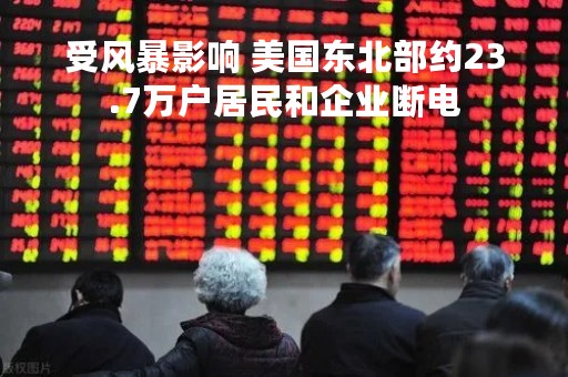 受风暴影响 美国东北部约23.7万户居民和企业断电