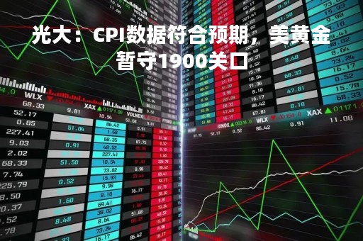 光大：CPI数据符合预期，美黄金暂守1900关口