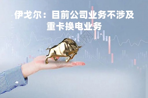 伊戈尔：目前公司业务不涉及重卡换电业务