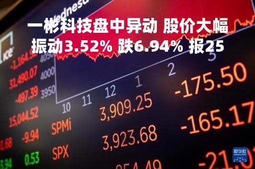 一彬科技盘中异动 股价大幅振动3.52% 跌6.94% 报25.62元