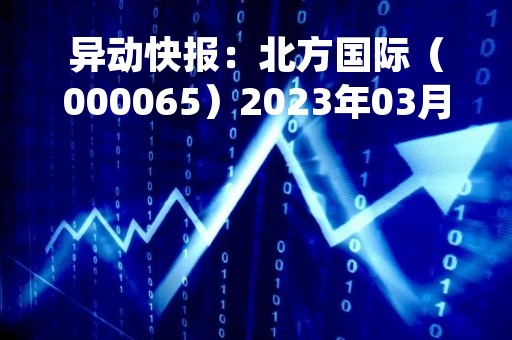 异动快报：北方国际（000065）2023年03月15日10时20分触及涨停板